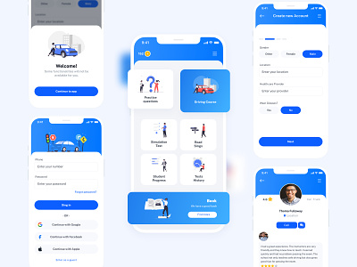 Driving School app UI/UX