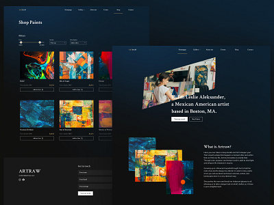 Artraw website - UI/UX