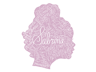 Hand Lettered Silhouette calligraphy debut shot hand lettered lettered lettering little girl silhouette portrait