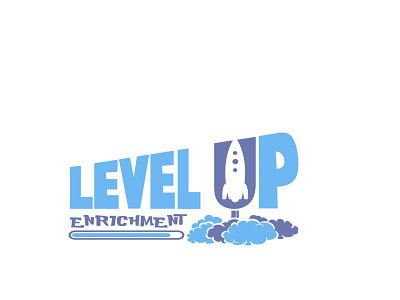 Level Up Enrichment Logo Design branding child friendly logo educational logo fun logo graphic design logo