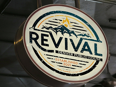 Revival Logo Design branding graphic design grunge logo logo logo with mock up restaurant logo