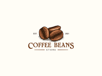 Coffe Beans Store Vintage Logo branding graphic design illustration logo vintage