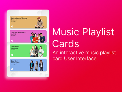 Music PlayList Card figma interactive music playlist ui