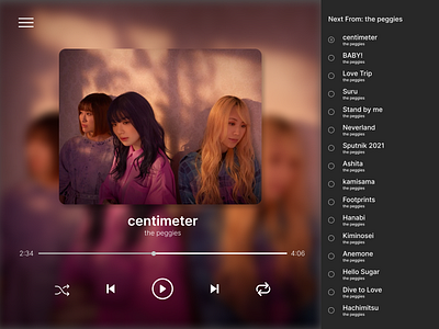 Music Playlist User Interface (The Peggies)