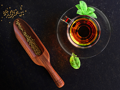 Infution - 3D Visualization #01 3d 3d art 3d artist 3d modeling 3d visualization 3ds max advertising animation cgi coriander design herbal herbal tea infution mint leaf v ray v ray render