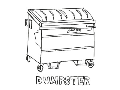 Dumpster Illustration daily street object illustration dumpster illustration street