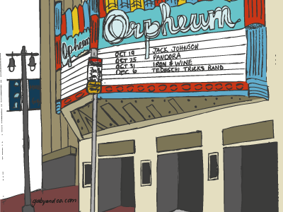 The Orpheum Theatre, Los Angeles illustration los angeles the orpheum theatre