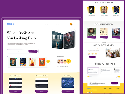 Bookshop landing page book bookshop bookstore color graphic design landingpage trending ui ux website