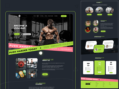 Fitness Landing page branding design fitness graphic design gym landingpage ui ux