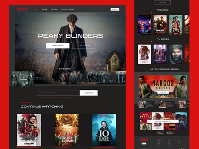 NETFLIX Landing Page Redesign animation design illustration landingpage movie netflix ott platform redesign ui ux