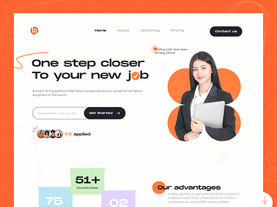 Job portal-Hero area exploration animation branding design graphic design illustration landingpage logo ui ux vector