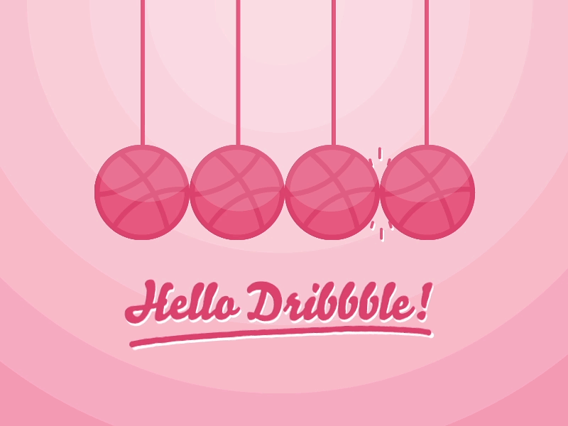 Hello Dribbble！ graphics motion