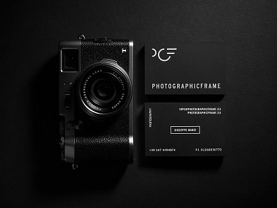 Corporate Identity for Photographicframe blackwhite businesscard fashion identity logo minimal modern monogram photographer simple stationery symbol