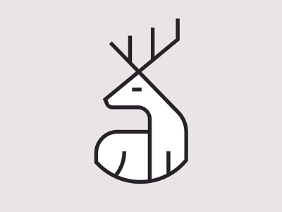 Deer Icon for #ValdiSole animal deer icon logo minimal mountain outline