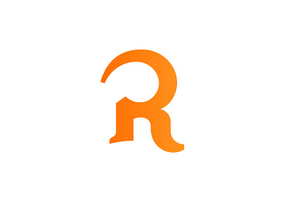 "R" Logo for Reworn.co app gradient icon logo orange r reworn site