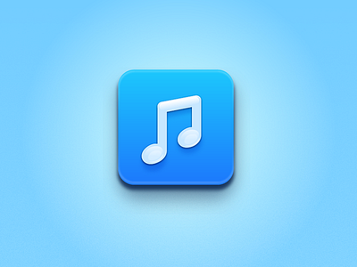 Music Icon apple blue clean color gradient icon ios iphone music player sound