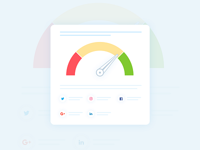 Social Benchmarking benchmark design facebook google plus illustration instagram linkedin minimal social twitter ui ux