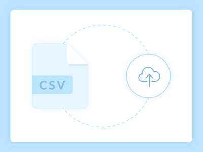 CSV upload illustration csv design document icon illustration minimal upload vector