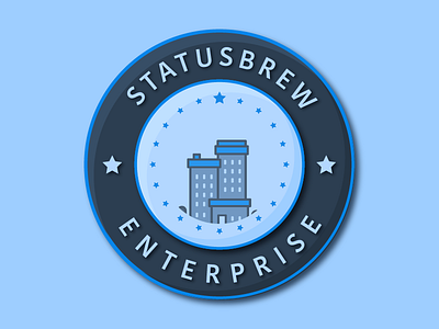 Statusbrew Enterprise Badge art badge brand design enterprise icon illustration stars statusbrew