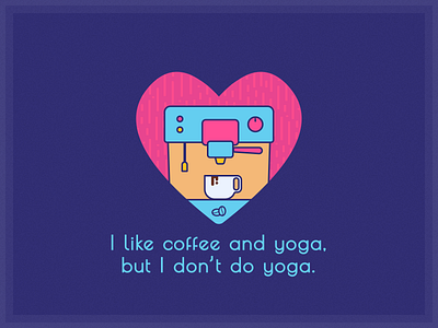 Coffee Love beans filter heart illustration love lovely lovers vector vector art yoga