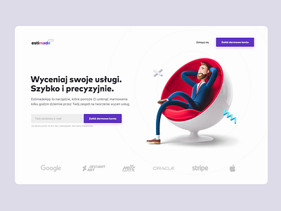 Estimade.app landing page 3d animation clay estimation landing landing page offers render sass software ui uxui webapp webdesign