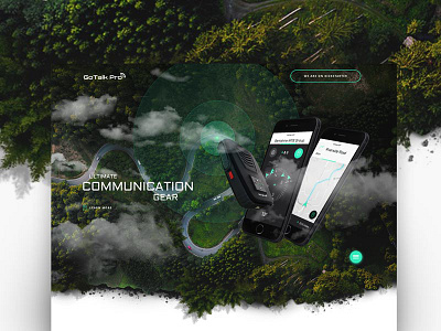 GoTalkPro communication forest gear handphone iphone kickstarter landing outdoor page startup ultimate webdesign