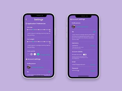 DailyUI - Settings Design