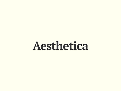 Aesthetica branding ivory logo minimal style typography