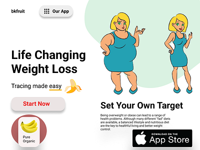 Ui design weight loss landing page
