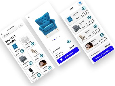 E-Commerce UI Mobile App Furniture Design