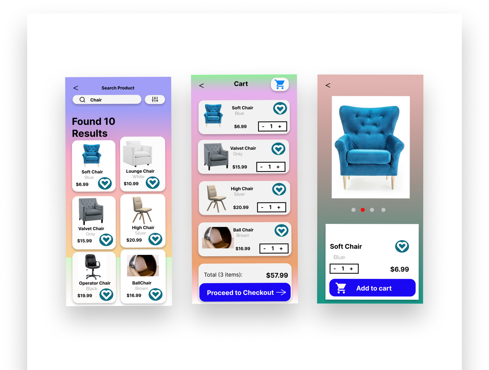 UI Mobile App Furniture Design by biddut mondal on Dribbble