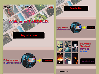 Ui Landing page design BD Flix branding design e commerce figma illustration landing page ui web page