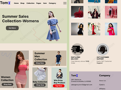 Fahion Ui Website Design design e commerce fas figma landing page logo ui web page