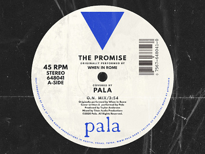 "The Promise" Cover Cover Art for Pala album art album artwork pala retro vintage vinyl