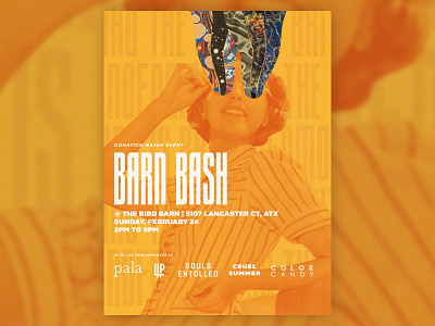 Barn Bash Show Flyer austin collage flyer gig gig poster pala sxsw vintage