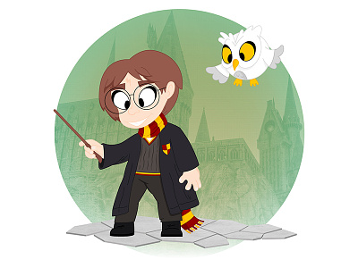 Harry Potter harry potter hedwig hogwarts illustration illustrator magic