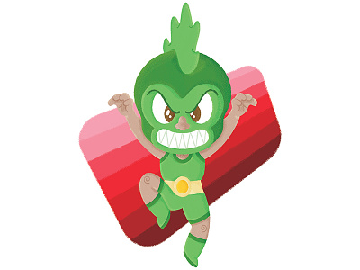 Green Dragon Luchador childrens illustration illustrator luchador photoshop
