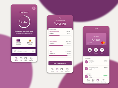 A mobile banking app app banking design mobile ui