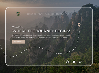 A travel agency website design landing page travel traveling ui website