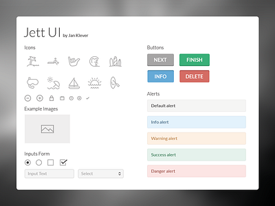 Jett UI buttons design icons inputs interface jett surf ui
