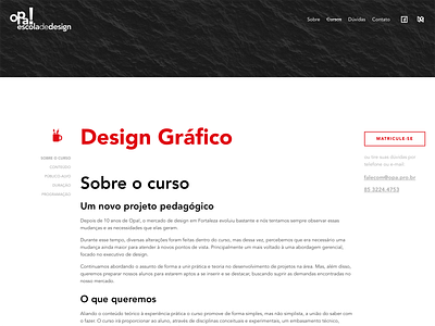 Opa! course page design fortaleza interface opa school ui