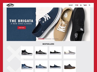 Vans Redesign clean ecommerce minimal redesign shoes simple ui ux vans