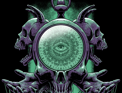 Timeless band band artwork dark art graphic design illustration metal artwork skull t shirt