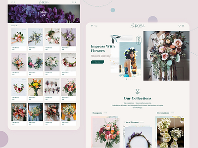 LaRosa - Flowers Delivery delivery app flowers uxui web design website