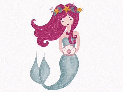 Mermaid illustration mermaid wall art