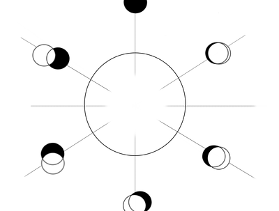 Lunar Eclipse app black and white branding design illustration logo