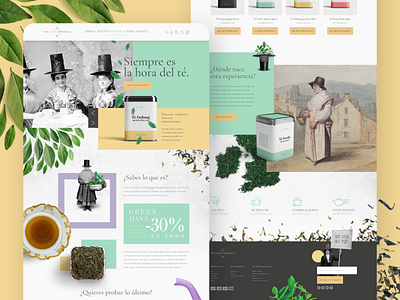THE GREEN XPERIENCE design graphic design green tea ux vintage web