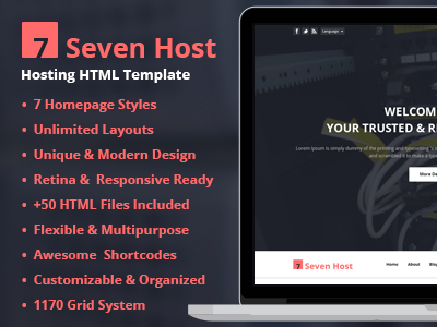 Seven Host - Hosting HTML Template