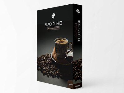 Packaging box design. Black Coffee packaging box design