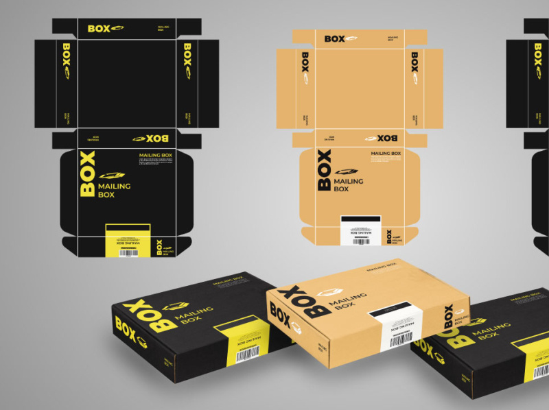 Mailer box design with dieline by Mohammed Ali Jamil on Dribbble